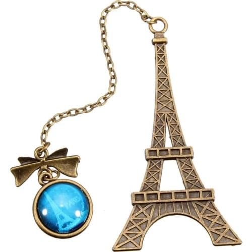 Vintage Eiffel Tower Metal Book Mark Bookmarks For Book Creative Item Kids Gift Korean Stationery Bookmark Books Markers