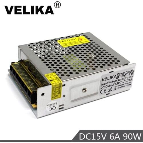 High quality DC15V power supply Switch 6A 90W AC DC Converter Led driver Power Supplies For LED strip display CCTV 3d print CNC