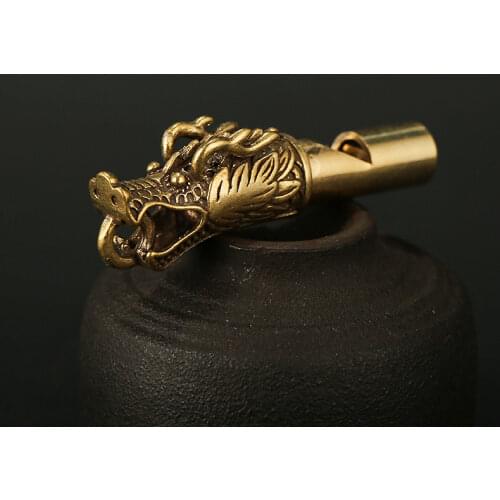 High Quality Retro Faucet Skull Pure Copper Whistle Brass Outdoor Keychain Pendant Wild Survival Whistle Soccer Referee Whisle