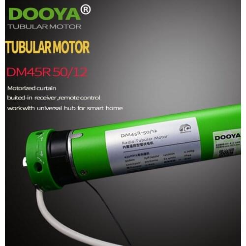 High Quality Original Dooya Tubular Motor 220V 50MHZ DM45R For Motorized Rolling Blinds biult -in receiver 433MHz for remote
