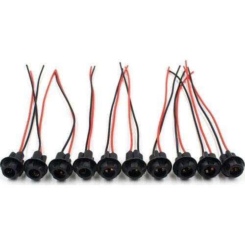 10pcs T10 Auto Car Socket Connector Extension LED Wedge Light Base W5W 168 194 Car Light Bulb Socket Holder Car Accesorios