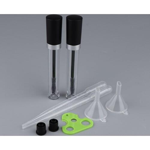 2x8ml Empty Mascara Tubes with Eyelash Wand Funnels And Set of