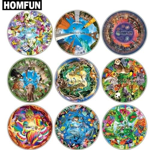 HOMFUN Full Square/Round Drill 5D DIY Diamond Painting "Landscape animals" 3D Embroidery Cross Stitch 5D Decor Gift A01748