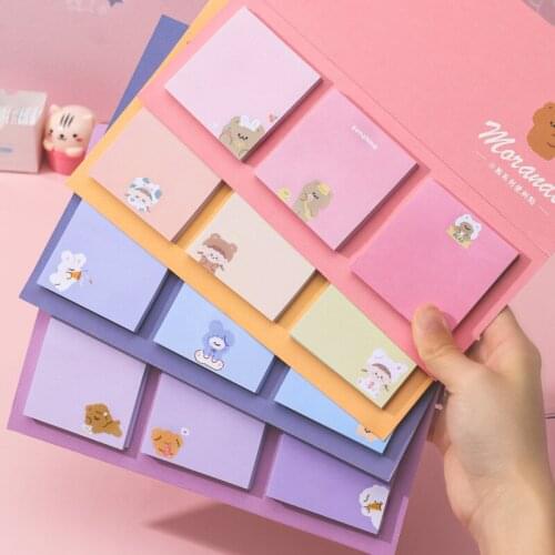 4pack Student Memo Pad Paste The Message Sticky Note Stationery Cute Note Pad Memo Notes Scrapbook Office Supplies