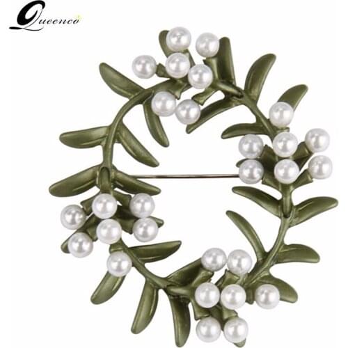 Flowers Women Brooch Ornaments Artificial Roast Paint Green Garland Form Brooch Glaze Daisy Flower Brooches