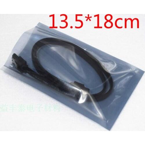 DHL 13.5*18cm Open Top Anti Static Shielding Plastic Storage Bags ESD Anti-Static Packing Bag Antistatic Package Poly Pouches