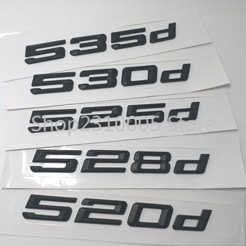For BMW 5 Series E39 E60 E61 F10 F11 520d 523d 525d 528d 530d 535d 540d 550d Car Styling Trunk Letter Emblem Rear Lid Logo Black