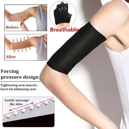 Women Weight Loss Arm Shaper Cellulite Slimming Wrap Belt Band Face Lift Tool Arm Sleeves Women Long Sleeve Breathable