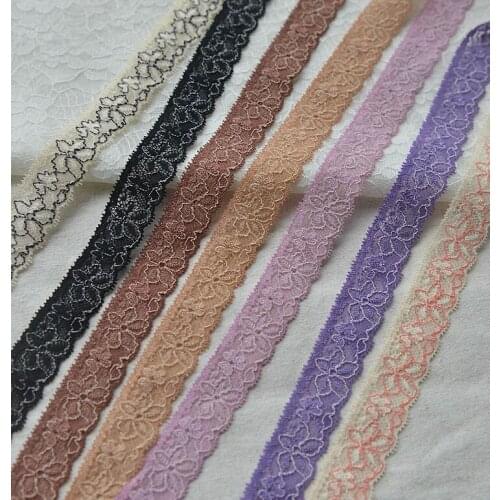 10 Meters 8 Colors Elastic Lace Ribbon Stretch Lace Trim DIY Sewing/Garment/Apparel Hairband Accesorries