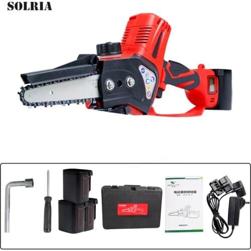 Electric Chainsaw Handheld Logging Saw Lithium Battery Radio Saw Portable Household Small Electric Saw Gardening Saw for Tree