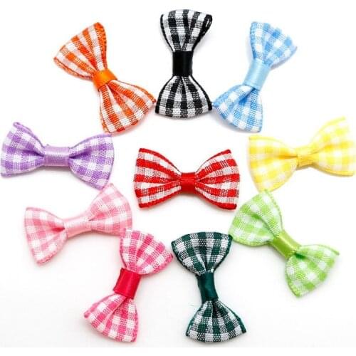 350Pcs Grosgrain Ribbon Bows Tie 3*1.5cm Mini Stripe Ribbon Bow For Wedding Decoration Scrapbooking Embellishment Crafts
