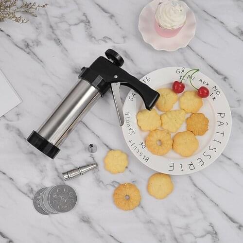 Confectionary Cookie Tips Pastry Nozzles Plastic Stainless Steel Cream Cream Gun DIY Pastry Syringe Extruder Kitchen Gadgets