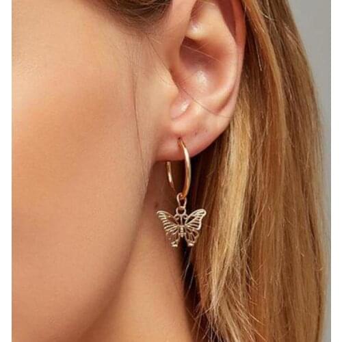 Sweet Butterfly Earrings Hollow Insect Earrings For Women Earing Jewelry Gold Silver Color Dangle Earrings 2020 New Earings Gift