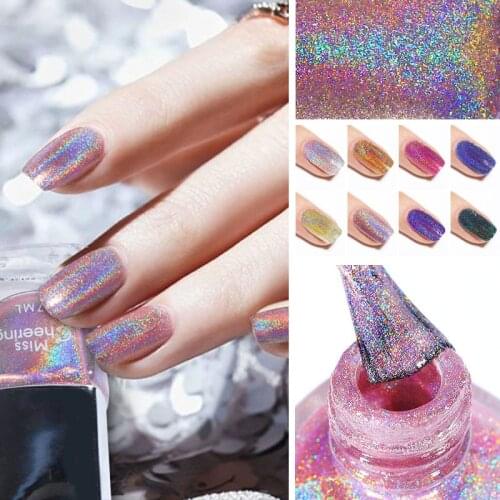 Misscheering 7ml Diamond Laser Sequins Colorful Nail Polish For UV Polish Gel Symphony Decoration Nail Art For Manicure TSLM2