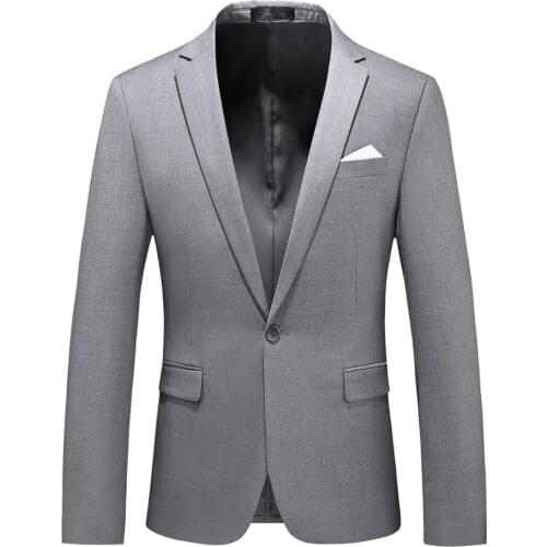 Men Skinny Suit Jacket Homme Formal Suits One Button Soft High Quality Business Wedding Work Outerwear