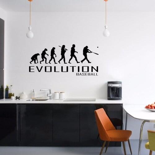 YOYOYU Wall Sticker Evolution Of Baseball Home Decoration Planes Hearts Love Travel Room Decor Poster Mural Removeable J081