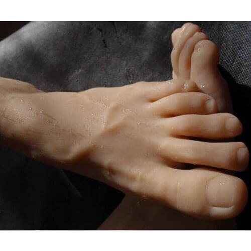 Real 44yard male Foot mannequin Blood vesse Silicone Masturbation sex doll toys Silk Stockings Model soft Silica gel 1PC C749