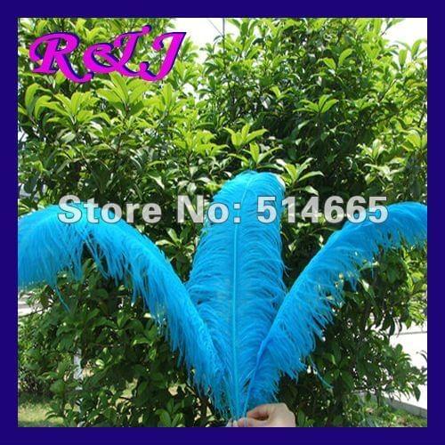 Wholesale 20PCS 20-22inch 50-55cm blue OSTRICH FEATHER real ostrich drab feather EMS EMS Free Shipping