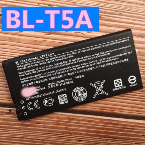 Original 2100mAh BL-T5A Battery For Nokia Lumia 550 730 735 738 Dual Sim RM1038 RM1040 Mobile Phone Batteries