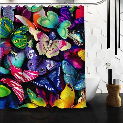 Custom Classic The beautiful butterfly Bathroom Waterproof Shower Curtain Durable Classic Bathroom decorative best gift for you