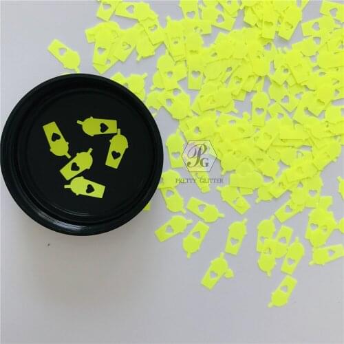PrettyG 6 Colors Coffee Cup Shape Matte Glitter Neon Glitter for Resin DIY Making Art Craft Nail Makeup Decoration Accessories