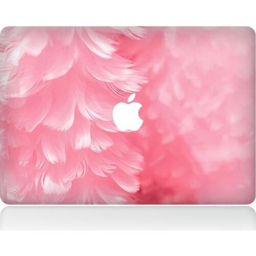 Pink feather Vinyl Decal Sticker For DIY MacBook Air Pro Retina 11 13 15 inch Decal for Mac Laptop Full Cover Skin Sticker
