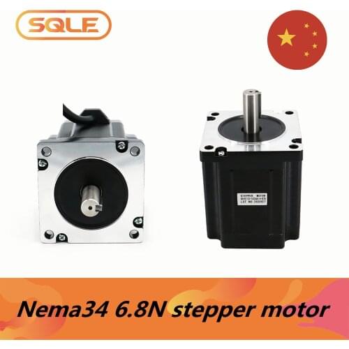 Nema34 open loop stepper motor 86HS100-5004A14 motor length：100mm torque：6.8Nm 1.8 angle step current：5A with 14mm shaft
