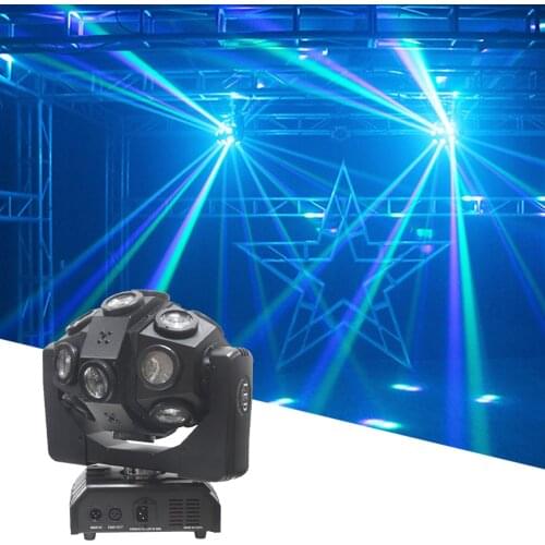 18X12W RGBW 4in1 Beam Laser LED Stepless Rotating Light Profession DMX512 Disco Stage DJ Wedding Beam Effect Moving Head Light