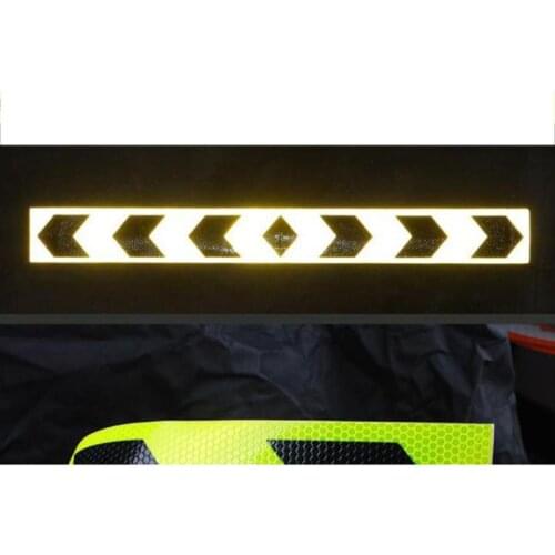 918B 2 Pcs Reflective Safety Warning Signs Tape PP Stickers Strong Adhesive Waterproof High Visibility for t.u.k.Car Motorcycles
