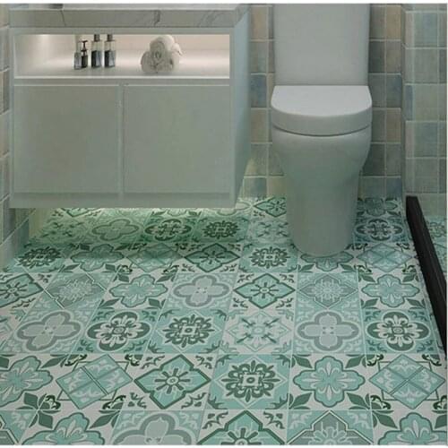 Thicken Floor Stickers Kitchen Floor Tiles Bathroom Decoration Stickers Floor Decoration Anti-Slip Self-adhesive Wall Stickers