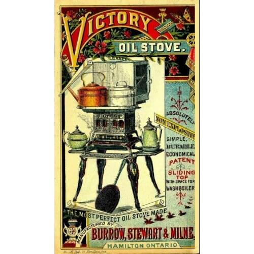 VICTORY OIL STOVE RETRO ADVERT METAL TIN SIGN POSTER WALL PLAQUE