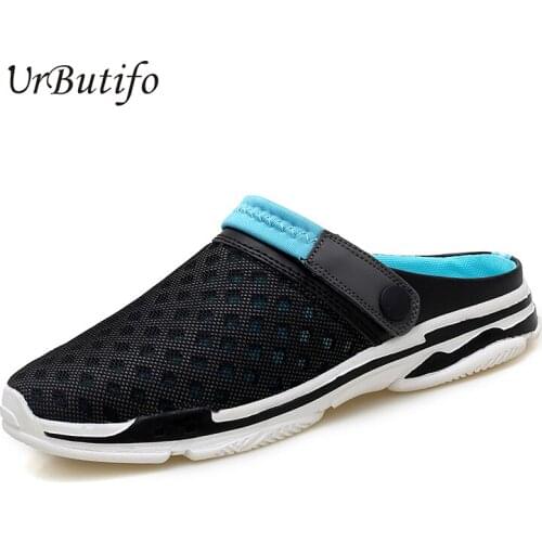 Urbutifo New Summer Women Beach Sandals Hollow Slippers Men Flip Flops Light Outdoor Sandalias Mixed Colors Scarpe Donna 36-45