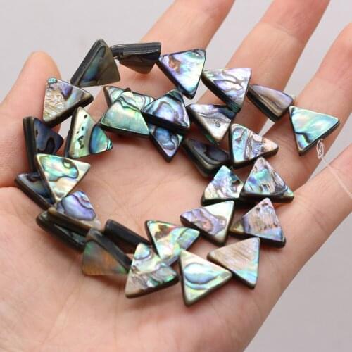 1 Pcs Natural Abalone Shell Triangle Beaded Handmade Crafts DIY Retro Party Necklace Bracelet Earring Jewelry Gift Bead Making