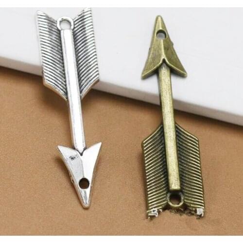 10pcs Antique Silver tone/Antique Bronze Filigree Arrow Connector Pendant Charm/Finding,DIY Accessory Jewelry Making