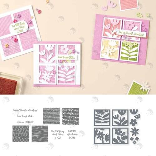 2021 New Leafs FLOWERS Cutting Dies Background Greeting Card Cutting Dies Silicone Stamps Scrapbooking New Make Photo Album Card