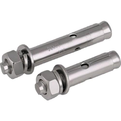 304 Stainless Steel Expansion Screw/Lengthened Expansion Screw/Pull and Explosion Hook Screw/Bolt M12-M20 2Pcs