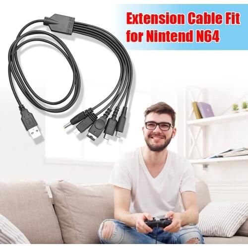 5 in 1 USB Charger Cable Fit Power Supply Charging Cable Data Cord for Nintend NEW 3DS XL NDS Lite NDSI LL WII U Gamepad