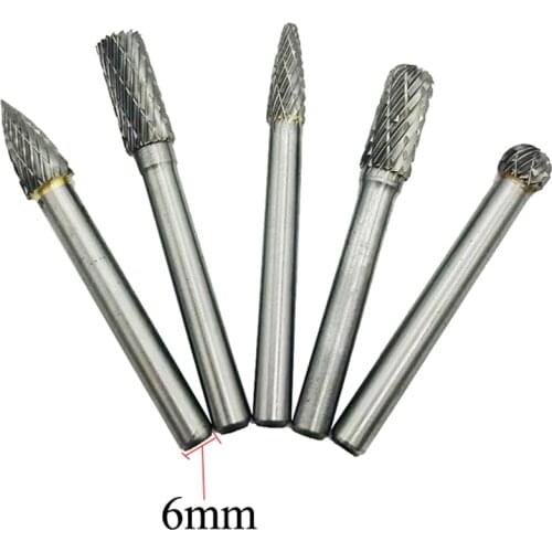 8MM Head Tungsten Carbide Rotary Point Burr Die Grinder 6mm Shank Abrasive Tool Drill Carving Bit 1pc