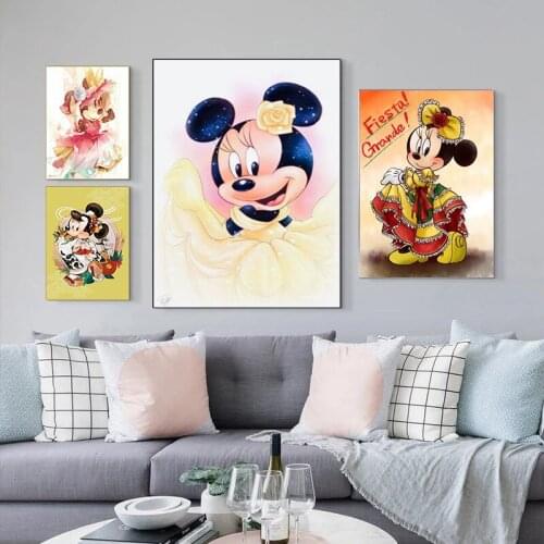 Disney Animation 5D Princess Minnie Cartoon Diamond Mosaic Diamond Painting Diamond Mosaic Full Diamond Embroidery Home Decor
