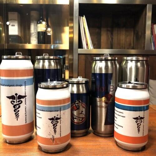 Game PUBG Playerunknowns Battlegrounds Cosplay Props Painkiller Anodyne Energy Drink Stainless Steel Water Cup Thermos Cup New
