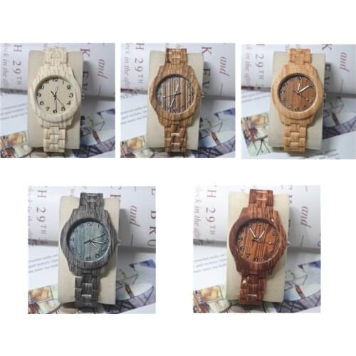 Women Wristwatches Round Dial Fashion Simple Lady Imitation Wood Quartz Watch For Female Analog Quartz Wrist Watches Relogio