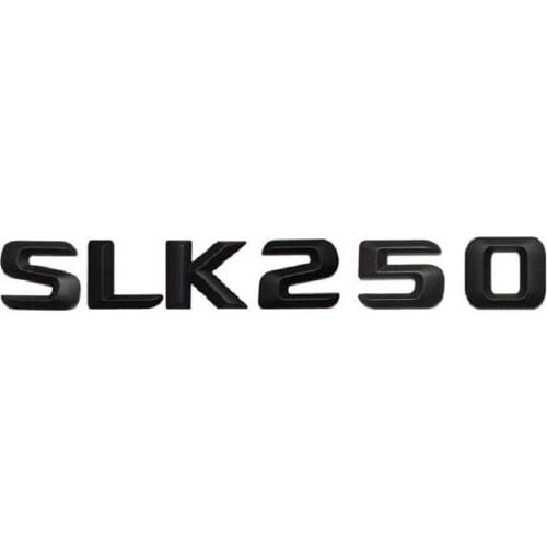 Matt Black " SLK 250 " Car Trunk Rear Letters Words Number Badge Emblem Decal Sticker for Mercedes Benz SLK Class SLK250