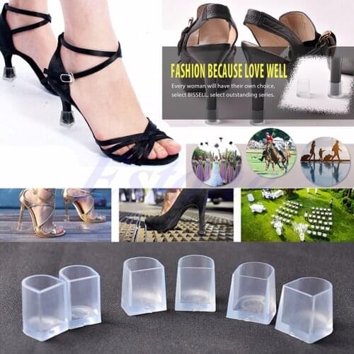 Aohaolee 1 Pair Heel Stopper High Heeler No Sinking Shoe Cap Heel Protectors For Bridal Wedding Party And Outdoor Events