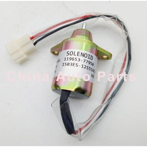 119653-77950 119285-77950 1503ES-12S5SUC5S SA-4562T SA-5213 12V Fuel Shutoff Solenoid Valve For 3TNE84 3TNE88 4TNE84