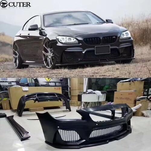 F06 F12 F13 6 Series WD Style Car body kit front bumper Rear bumper side skirts For BMW F06 640i sedan WALD body kit 12-15