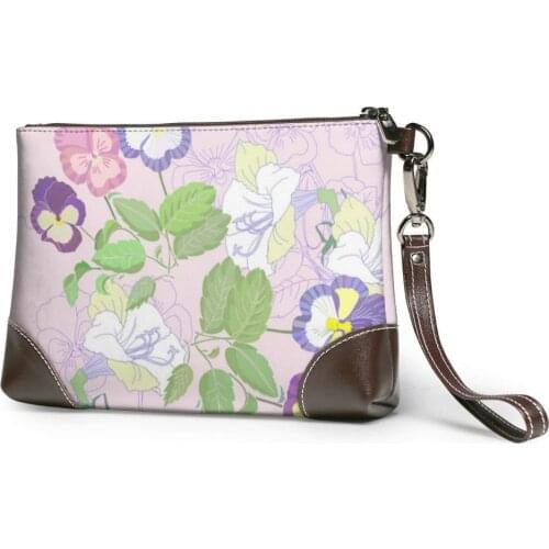 NOISYDESIGNS Fashion womens clutch bag leather pink pansies women envelope bag clutch evening bags female clutches Handbag