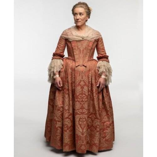 Cosplay legend TV Outlander Season 5 jocasta gown Cosplay Costume Women Medieval Day Gown Dress Custom Made H001