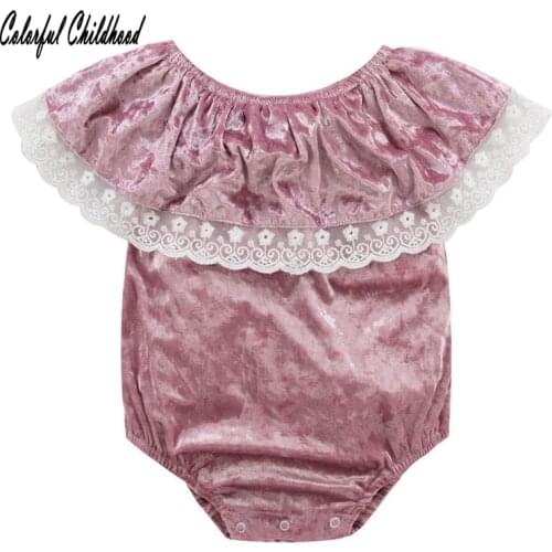 Ruffles lace collar romper Newborn Infant Baby Girl Bodysuits cozy Corduroy Girls Jumpsuits Bebe Body outfits for girls costumes