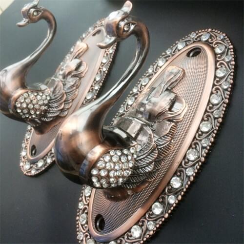 New Luxury 1Pair Diamante Swan Curtain Hooks Anti-rust Pothook Wall Tieback Towel Hanger Coat Hat Hook Curtain Accessories Decor