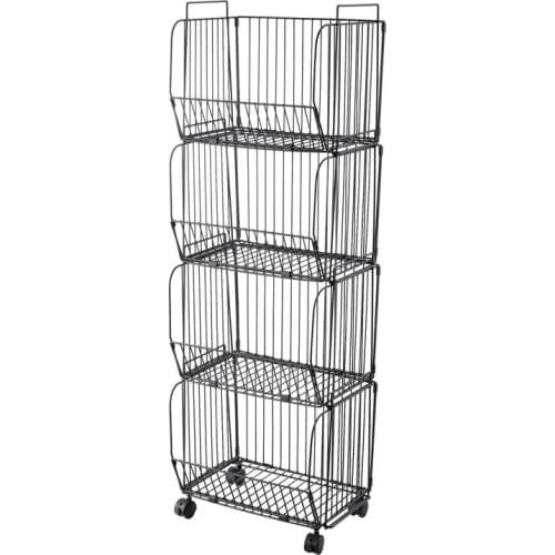 Kitchen Shelves Foldable Vegetable and Fruit Toy Storage Box Removable and Disassembled Sundries Storage Basket